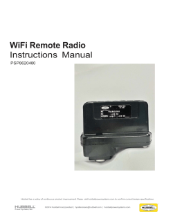 WiFi Remote Radio  Instructions  Manual PSP8620480
