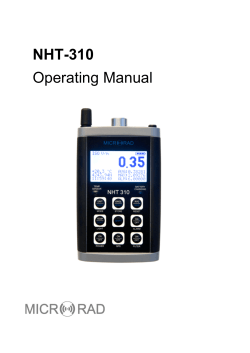 NHT-310 Operating Manual