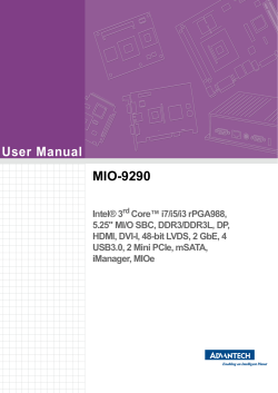 User Manual MIO-9290