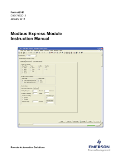 Modbus Express Module Instruction Manual  D301746X012