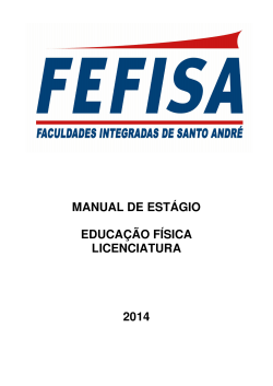 MANUAL DE ESTÁGIO  EDUCAÇÃO FÍSICA LICENCIATURA