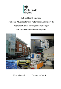 Public Health England National Mycobacterium Reference Laboratory &amp; Regional Centre for Mycobacteriology