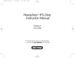 ReadyStrip IPG Strip Instruction Manual Catalog #