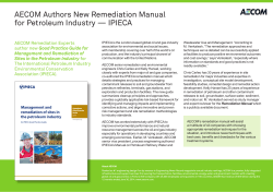 AECOM Authors New Remediation Manual for Petroleum Industry — IPIECA