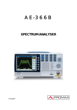 AE-366B SPECTRUM ANALYSER  - 0 MI2007 -