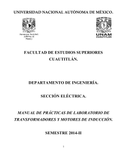 FACULTAD DE ESTUDIOS SUPERIORES CUAUTITLÁN. DEPARTAMENTO DE INGENIERÍA.