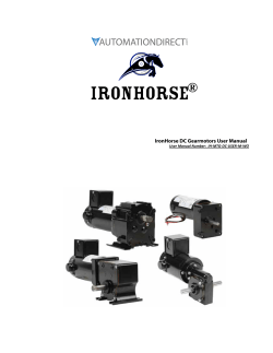 ® IronHorse MTG DC Gearmotors IronHorse DC Gearmotors User Manual Page a