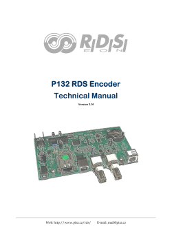 P P132 132 RDS Encoder RDS Encoder