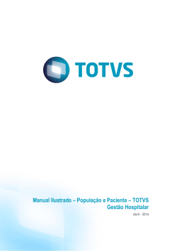 Manual Ilustrado – População e Paciente – TOTVS Gestão Hospitalar