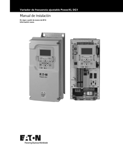 Manual de instalación Variador de frecuencia ajustable PowerXL DG1 Información nueva