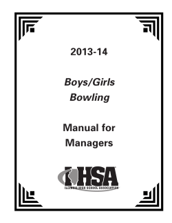 2013-14 Manual for Managers Boys/Girls