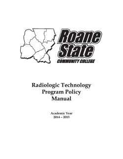 Radiologic Technology Program Policy Manual