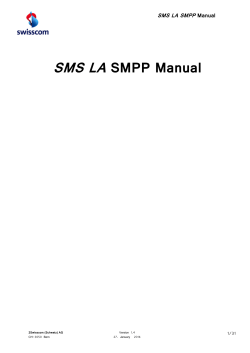 SMS LA SMPP Manual SMS LA SMPP Manual