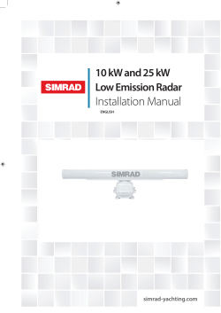 Installation Manual 10 kW and 25 kW Low Emission Radar simrad-yachting.com