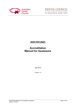 ADC/DC(NZ)  Accreditation Manual for Assessors