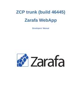 ZCP trunk (build 46445) Zarafa WebApp Developers' Manual