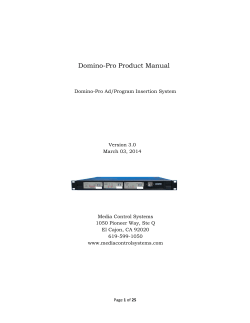 Domino-Pro Product Manual