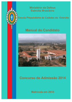 Manual do Candidato Concurso de Admissão 2014 Ministério da Defesa Exército Brasileiro