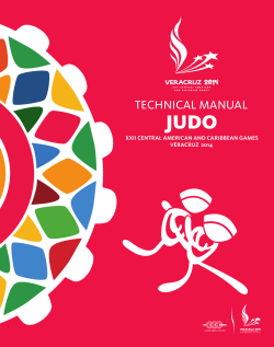 JUDO TECHNICAL MANUAL XXII CENTRAL AMERICAN AND CARIBBEAN GAMES VERACRUZ  2014