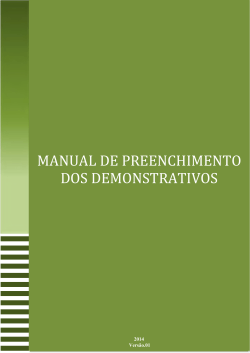 MANUAL DE PREENCHIMENTO DOS DEMONSTRATIVOS  2014