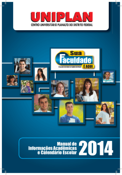 2014 Manual de Informações Acadêmicas e Calendário Escolar