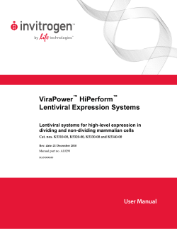 ViraPower HiPerform  Lentiviral Expression Systems