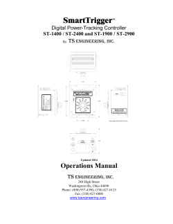 SmartTrigger Operations Manual TS Digital Power-Tracking Controller