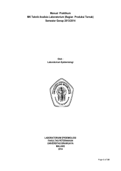 Manual  Praktikum MK Teknik Analisis Laboratorium (Bagian  Produksi Ternak)
