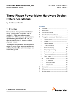 Three-Phase Power Meter Hardware Design Reference Manual Freescale Semiconductor, Inc.