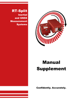 Manual Supplement RT-Split Confidently. Accurately.