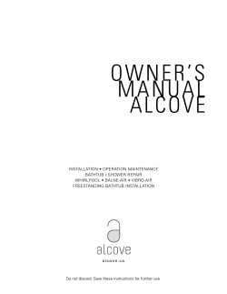 OWNER’S MANUAL ALcOvE