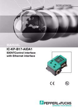 IC-KP-B17-AIDA1 MANUAL IDENTControl interface with Ethernet interface