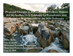 Proposed Changes to Environmental Criteria Manual