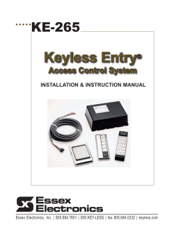 Keyless Entry KE-265 Access Control System