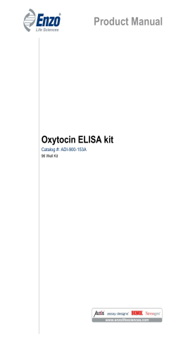 Product Manual Oxytocin ELISA kit Catalog #: ADI-900-153A