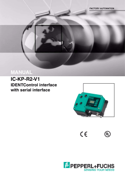 IC-KP-R2-V1 MANUAL IDENTControl interface with serial interface