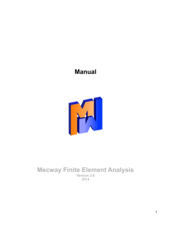 Manual Mecway Finite Element Analysis Version 2.0 2014
