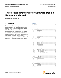 Three-Phase Power Meter Software Design Reference Manual Freescale Semiconductor, Inc.