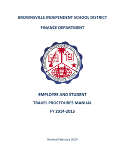 BROWNSVILLE INDEPENDENT SCHOOL DISTRICT FINANCE DEPARTMENT  EMPLOYEE AND STUDENT