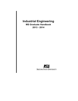 Industrial Engineering MS Graduate Handbook 2013 - 2014