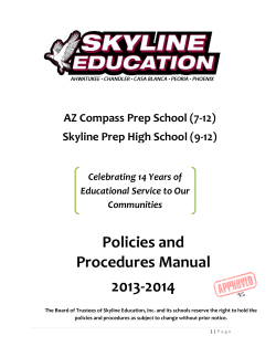 Policies and Procedures Manual 2013-2014 AZ Compass Prep School (7-12)
