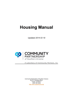 Housing Manual Updated 2014 03 19