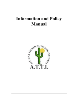 Information and Policy Manual