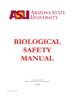 BIOLOGICAL SAFETY MANUAL
