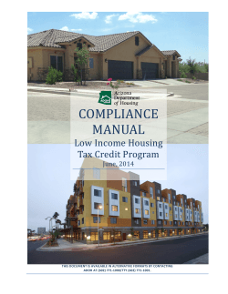 COMPLIANCE MANUAL Low	Income	Housing