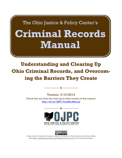 Criminal Records  Manual Understanding and Clearing Up