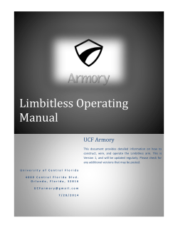 Limbitless Operating Manual UCF Armory