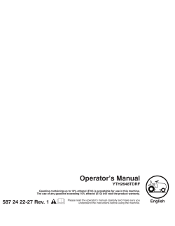 Operator’s Manual YTH2648TDRF