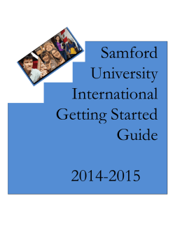 Samford University International Getting Started