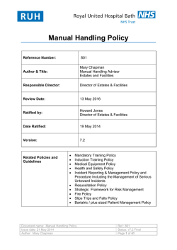 Manual Handling Policy